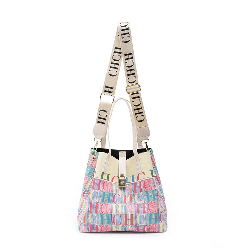 Retro Style Large Bucket Bag