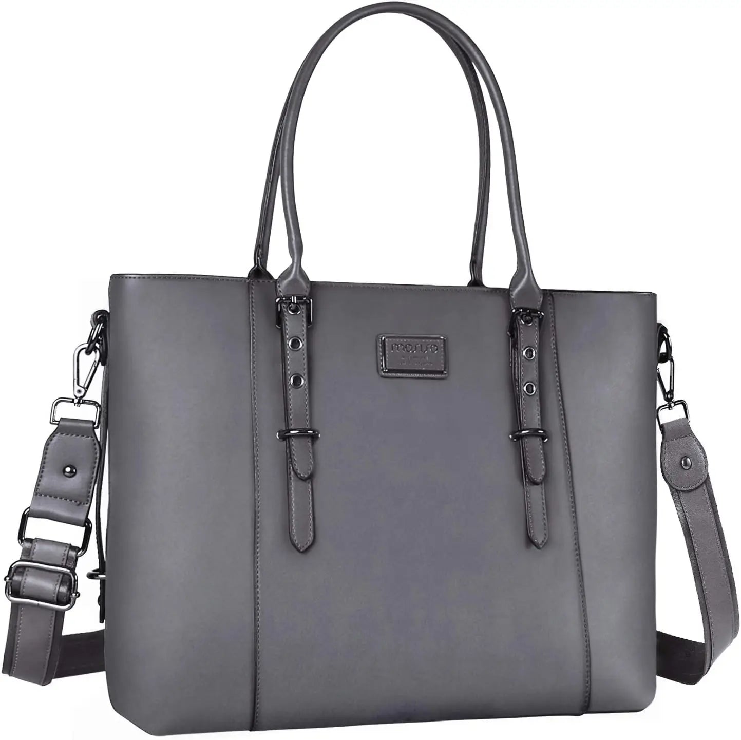 Versatile Leather Laptop Tote Bag