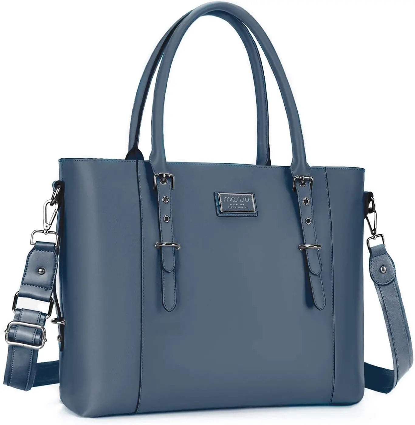 Versatile Leather Laptop Tote Bag