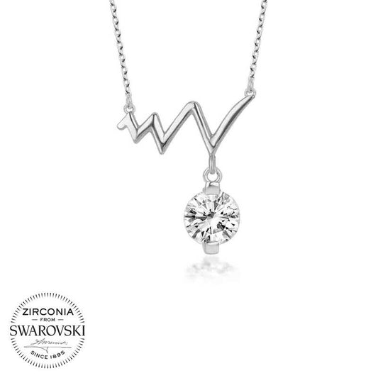 Silver Rhythm Necklace with Swarovski Crystals