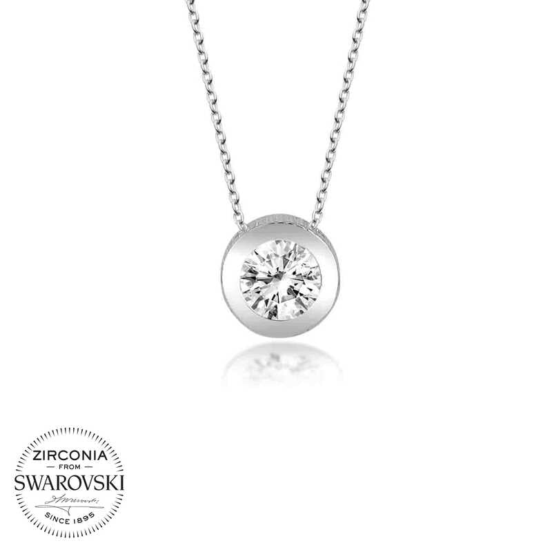 Silver Solitaire Necklace for Women