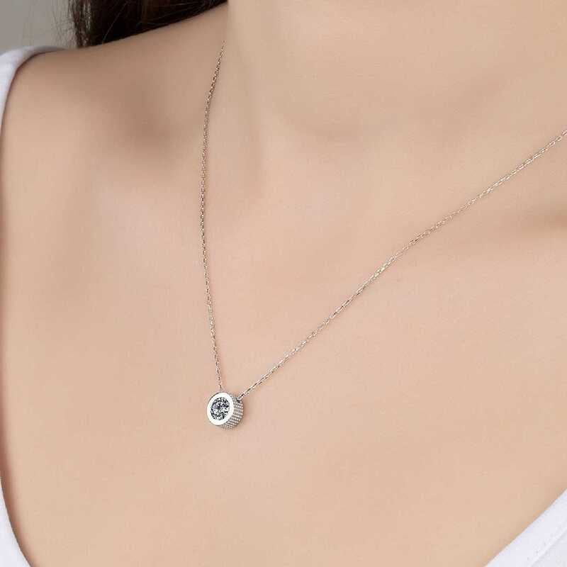 Silver Solitaire Necklace for Women